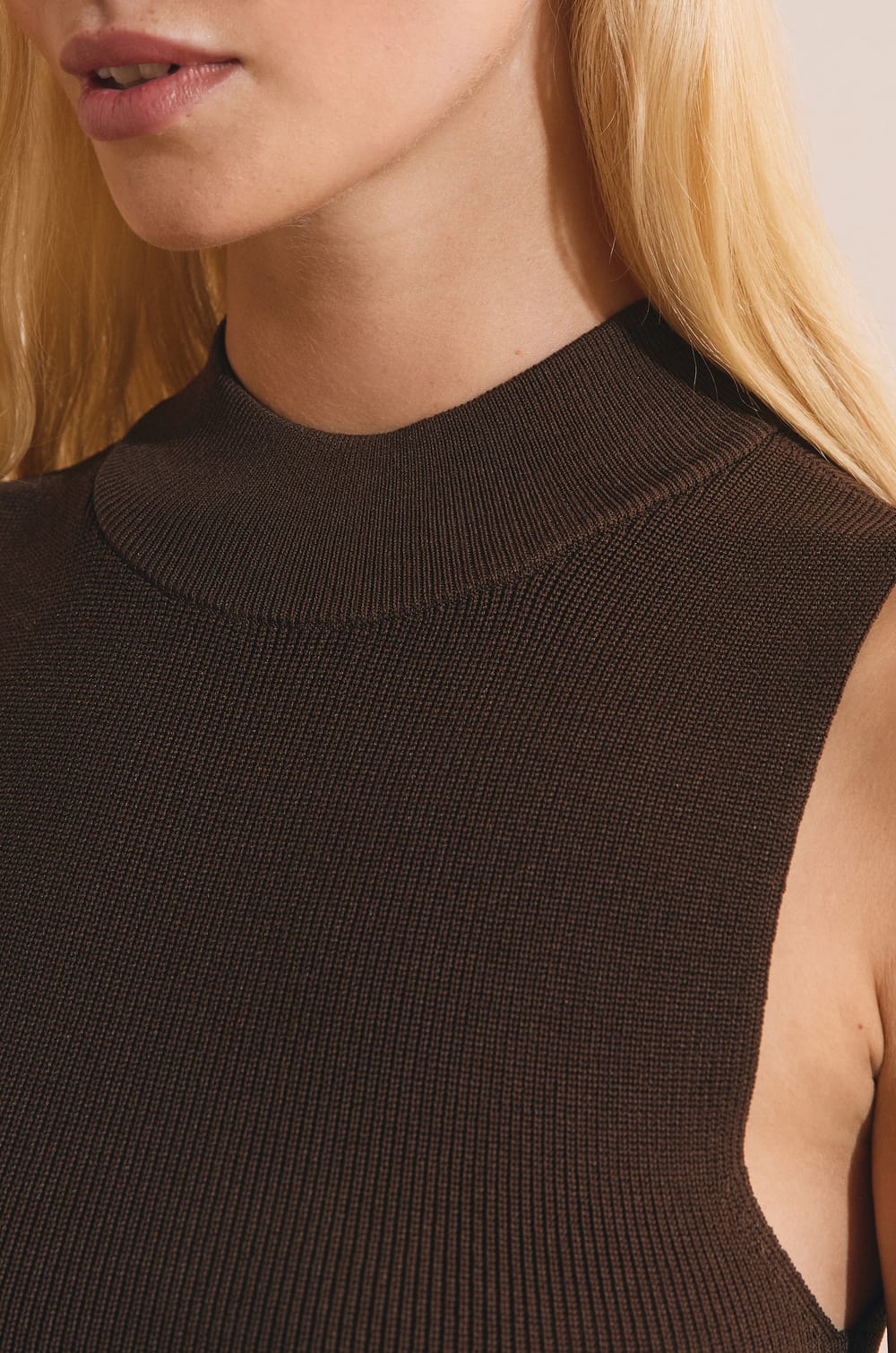 Short Dress with Funnel Neck;${refinementColor}