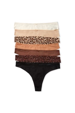 Lot de 7 tangas en coton;${refinementColor}