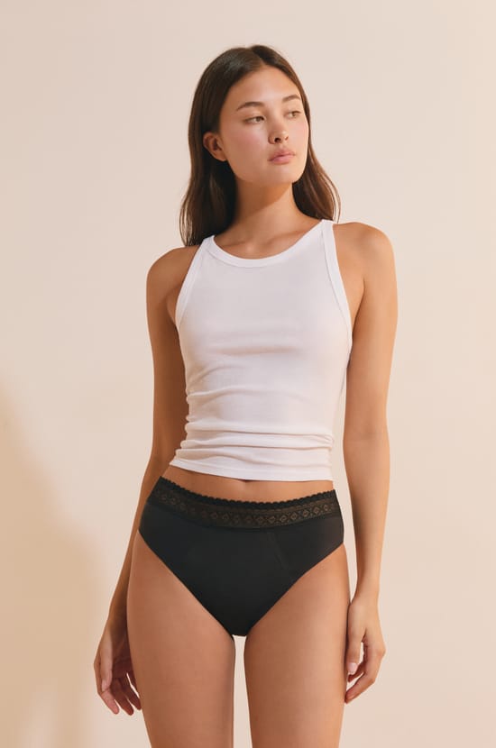 Culotte menstruelle en coton - Flux abondant;${refinementColor}
