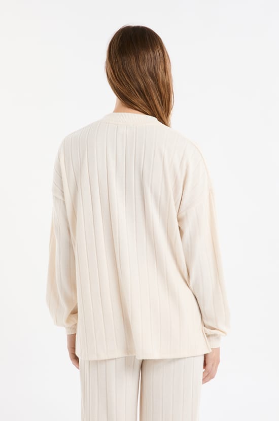 Sweatshirt de pyjama col rond;${refinementColor}