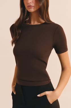 T-shirt manches courtes avec coton modal;${refinementColor}