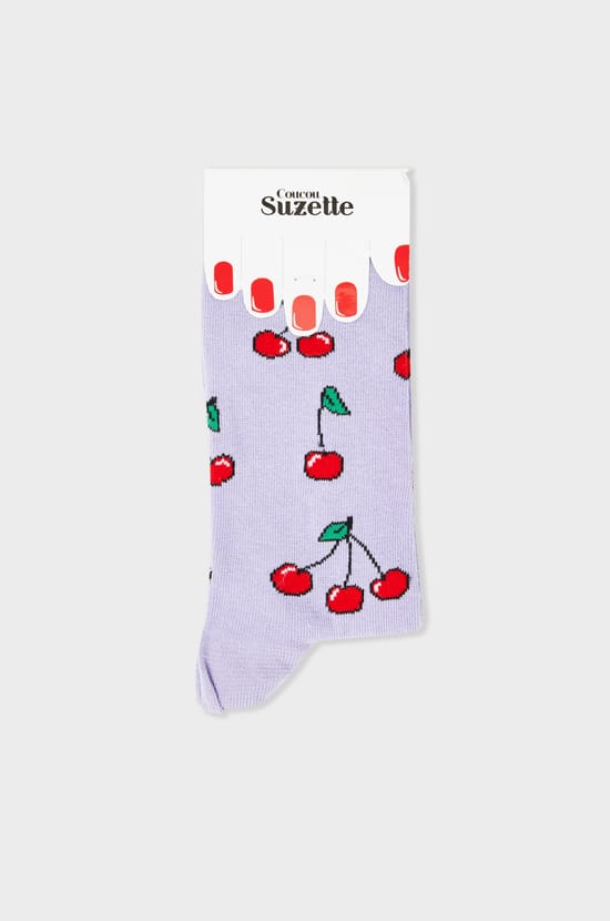Chaussettes à motifs cerises Coucou Suzette;${refinementColor}