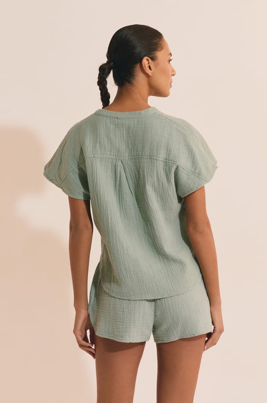 Chemise de pyjama en coton;${refinementColor}