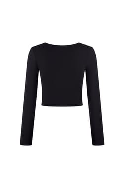 Top &agrave; encolure carr&eacute;e en microfibre;${refinementColor}