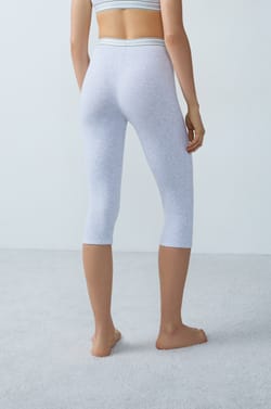 Ribbed cotton cycling shorts;${refinementColor}