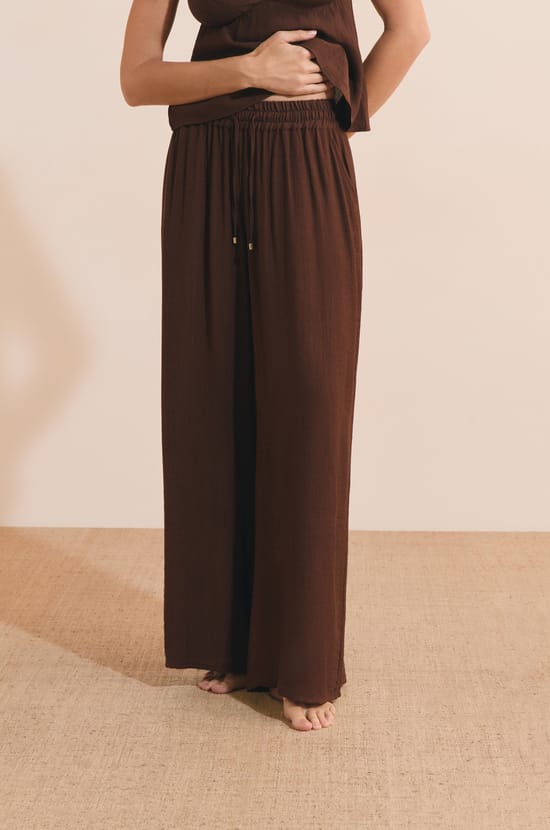 Pantalon de pyjama avec cordon;${refinementColor}