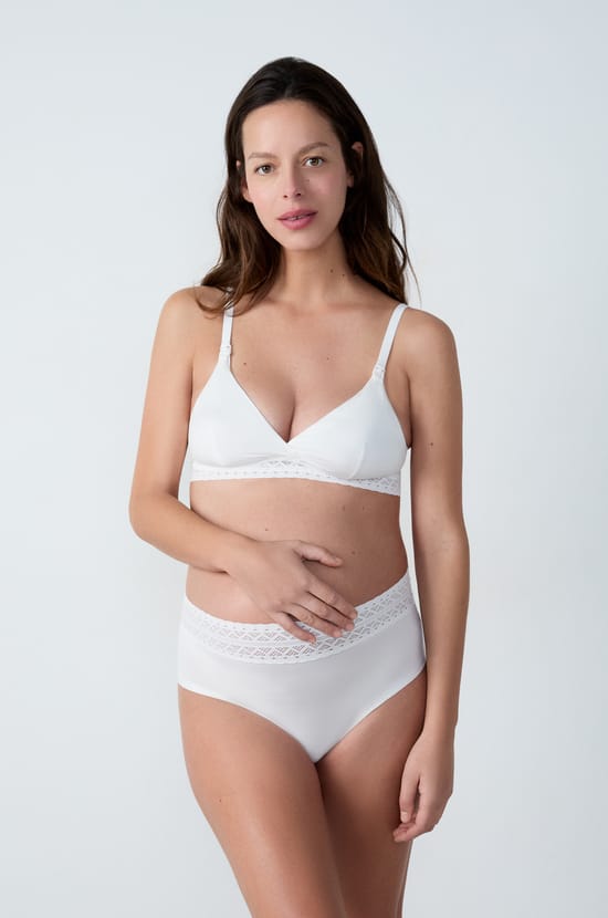 Culotte midi de maternité détails dentelle;${refinementColor}