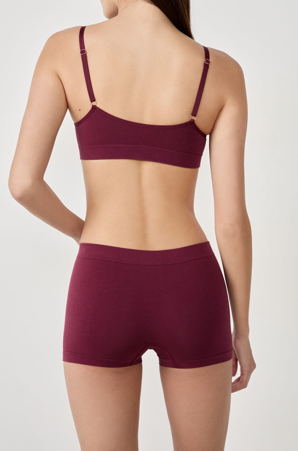 Short boyleg sans coutures en coton biologique;${refinementColor}