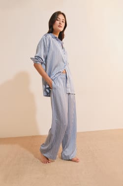 Pantalon de pyjama &agrave; rayures;${refinementColor}