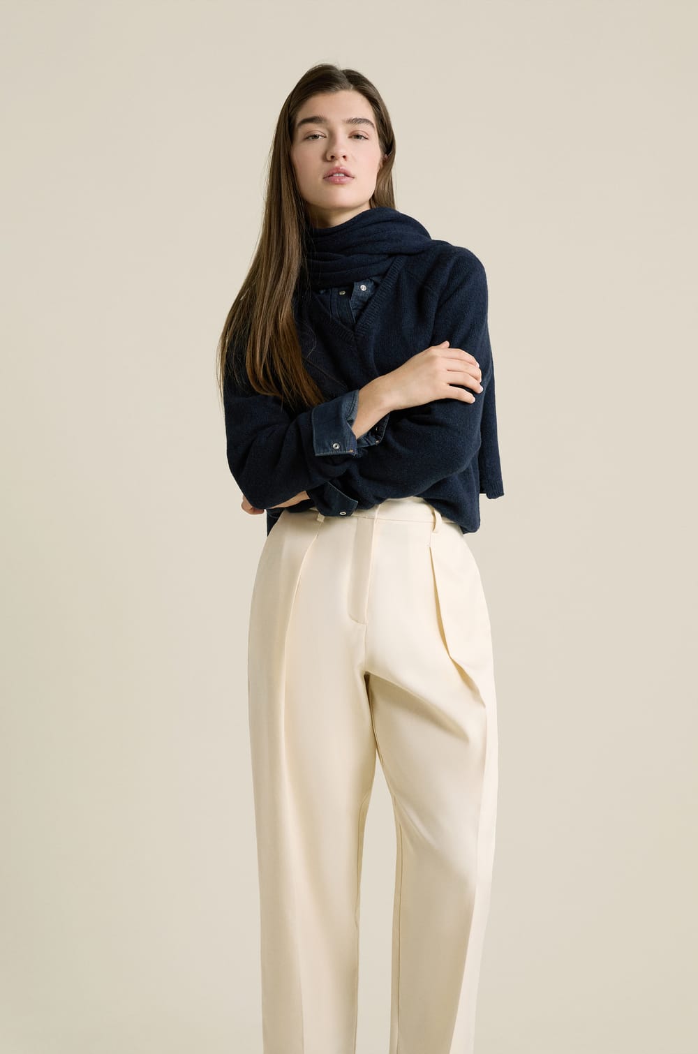 Pantalon coupe barrel;${refinementColor}