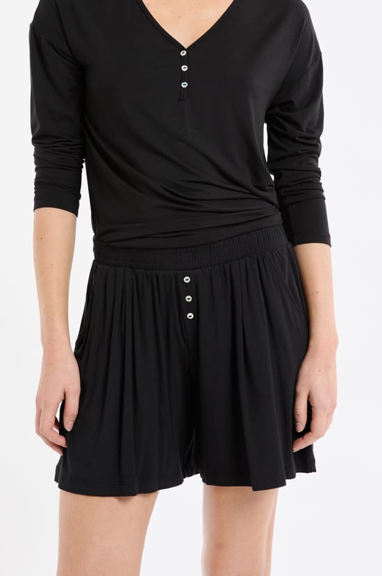 Short de pyjama uni;${refinementColor}