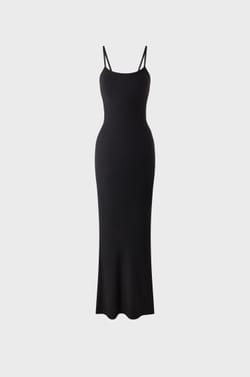Long Microfiber Dress;${refinementColor}