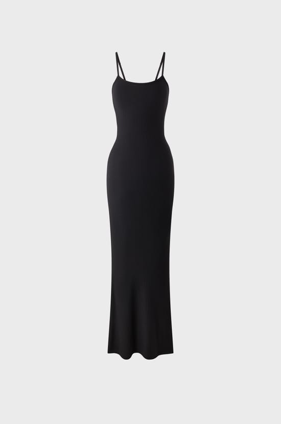 Long Microfiber Dress;${refinementColor}