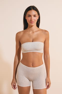 Sujetador sin tirantes sin aros de algod&oacute;n org&aacute;nico el&aacute;stico;${refinementColor}
