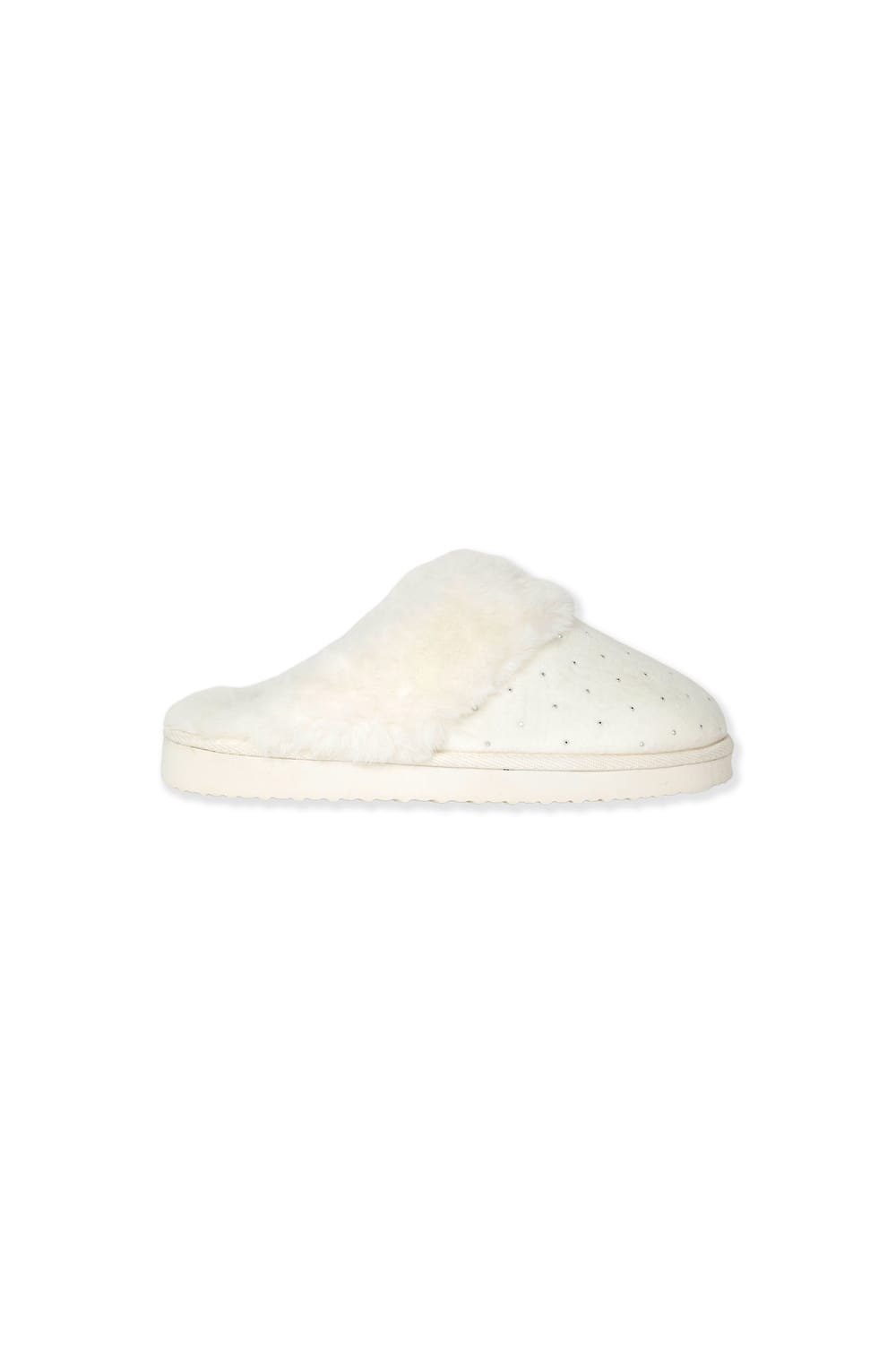 Chaussons mules avec strass;${refinementColor}