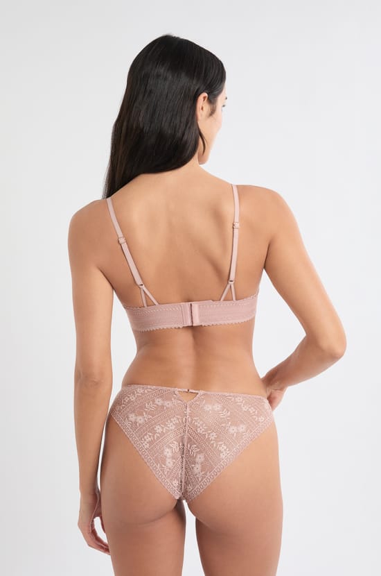 Bra N.8 tipo triangular encaje floral sin aros;${refinementColor}