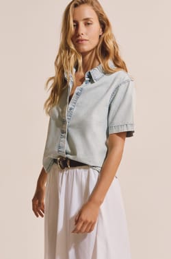 Camisa de algod&oacute;n de manga corta;${refinementColor}