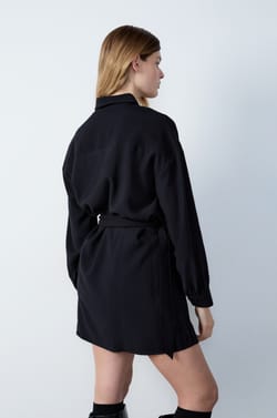 Belted Shirt Dress;${refinementColor}