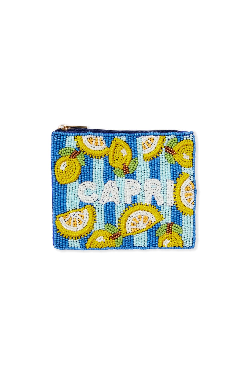 Pochette perl&eacute;e &agrave; motif citron;${refinementColor}