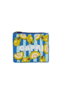 Pochette perl&eacute;e &agrave; motif citron;${refinementColor}