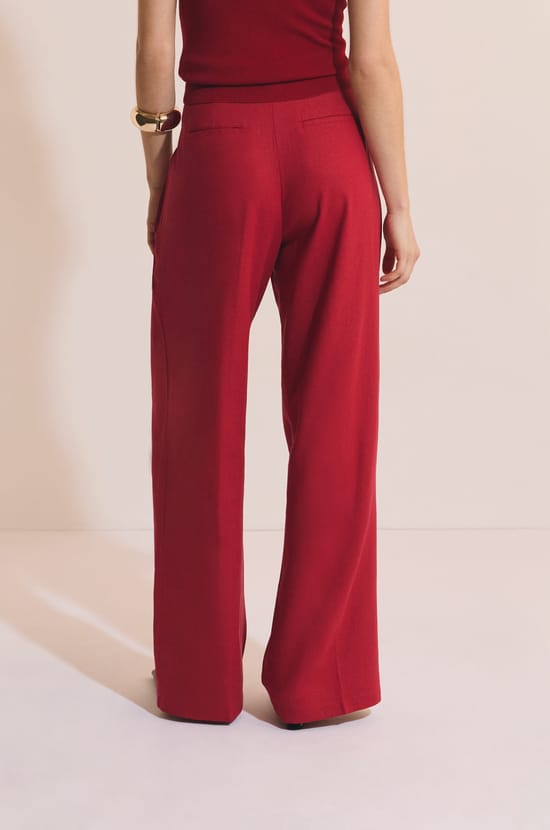 Pantal&oacute;n ancho de lino;${refinementColor}