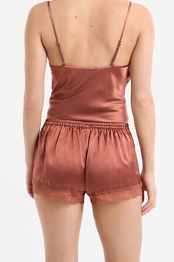 Silk Shorts with Lace Details;${refinementColor}