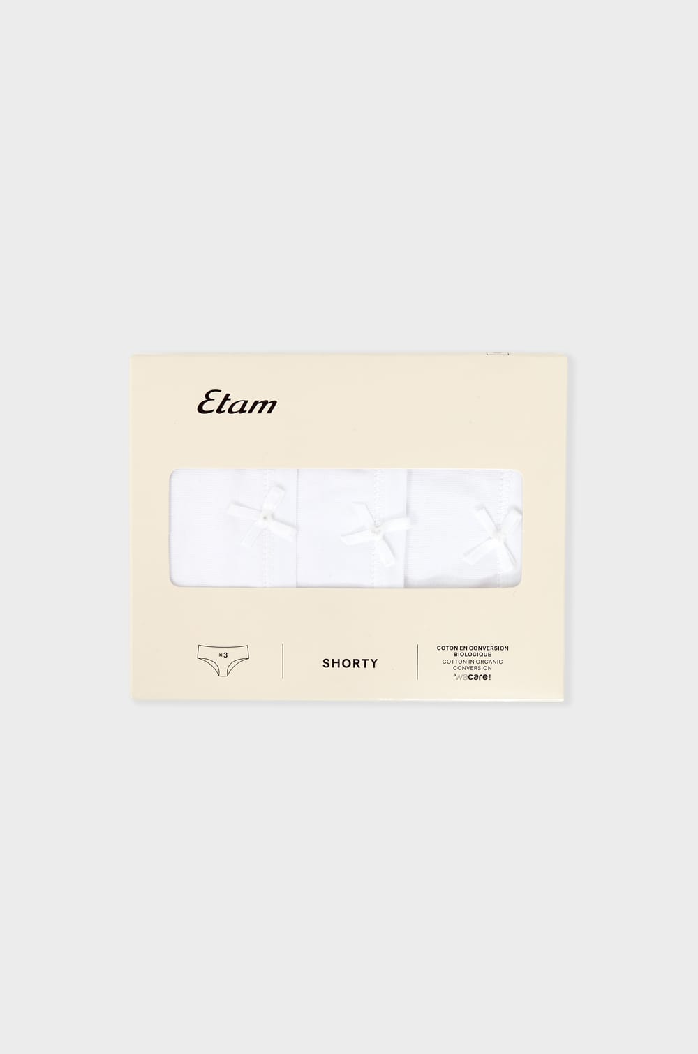 Lot de 3 shortys en coton;${refinementColor}
