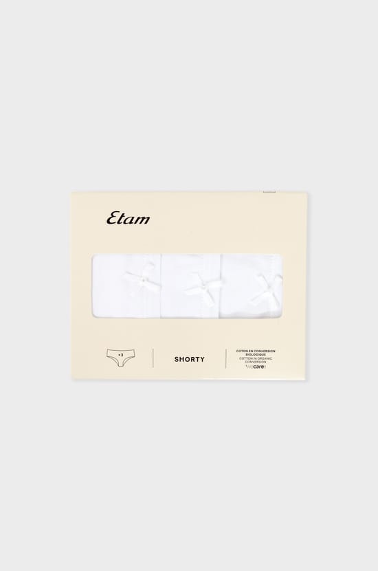 Lot de 3 shortys en coton;${refinementColor}