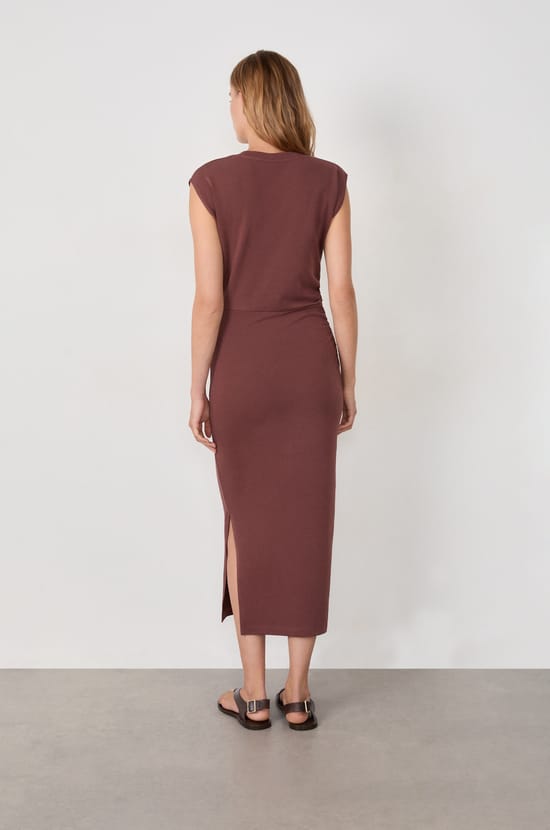 Vestido largo de algodón;${refinementColor}