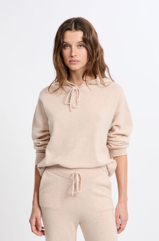 Pull à capuche en cachemire;${refinementColor}