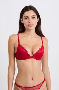 soutien-gorge n.2 - le push-up plongeant détails brodés;${refinementColor}