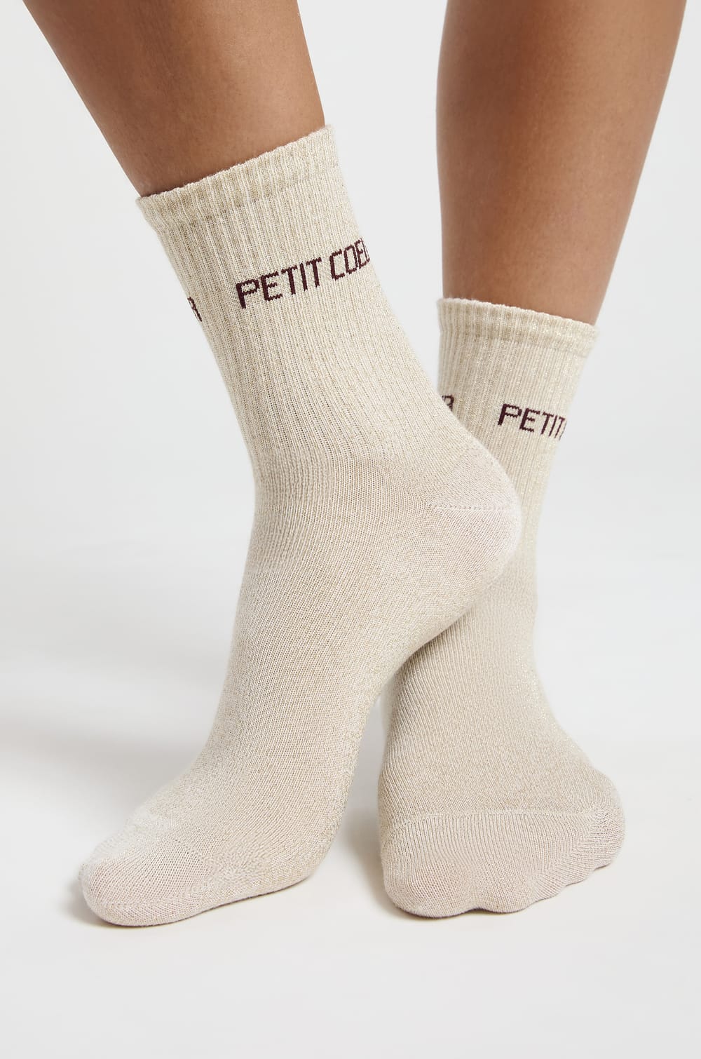 Chaussettes irrisées avec écriture;${refinementColor}