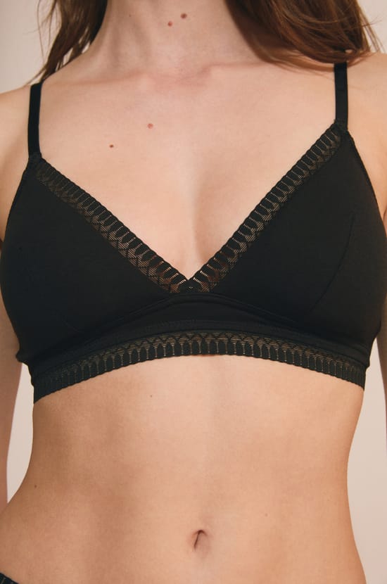Triangle Wireless Bra, Removable Pads in Organic Cotton;${refinementColor}