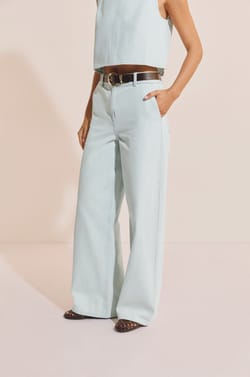 Pantal&oacute;n recto de algod&oacute;n;${refinementColor}