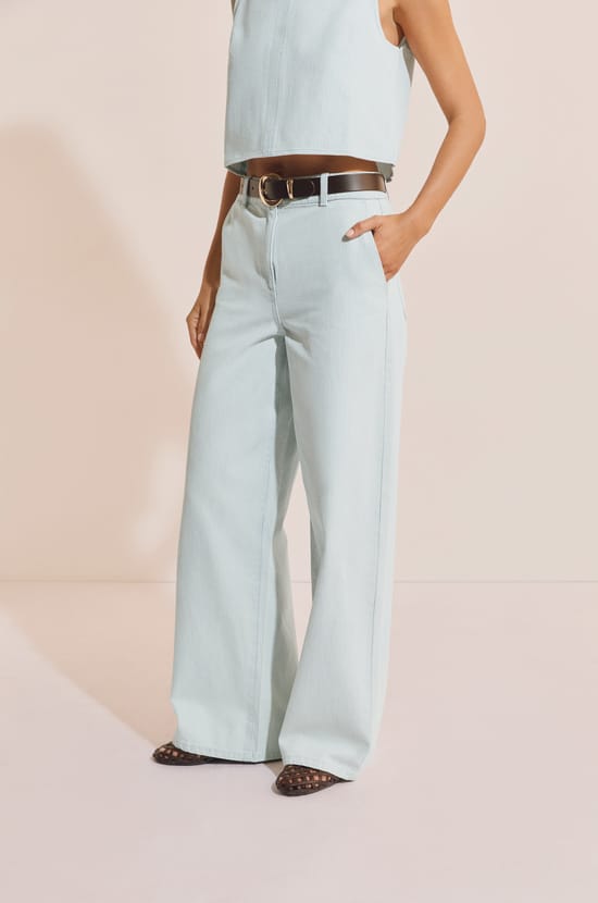 Pantal&oacute;n recto de algod&oacute;n;${refinementColor}