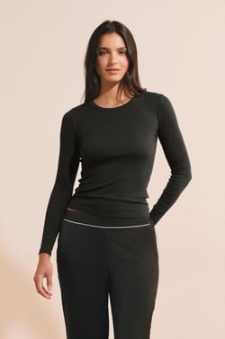 T-shirt de pyjama col rond avec coton c&ocirc;tel&eacute;;${refinementColor}