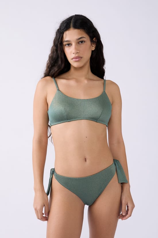 Glittery Brazilian tie-side bikini bottom;${refinementColor}