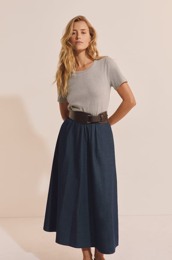 Robe longue en coton;${refinementColor}