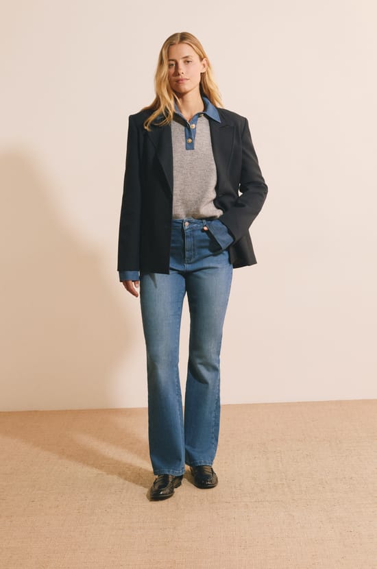 Veste blazer fluide;${refinementColor}