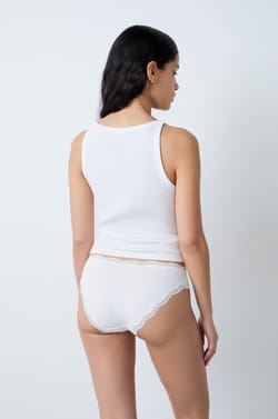 Packde 3 braguitas de algodón y encaje;${refinementColor}