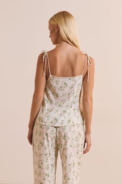 Caraco de pyjama &agrave; motifs avec noeuds;${refinementColor}