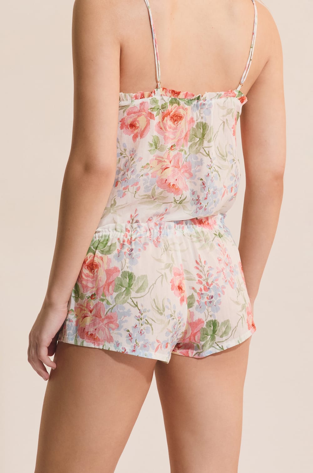 Short de pyjama &agrave; motif fleuri;${refinementColor}