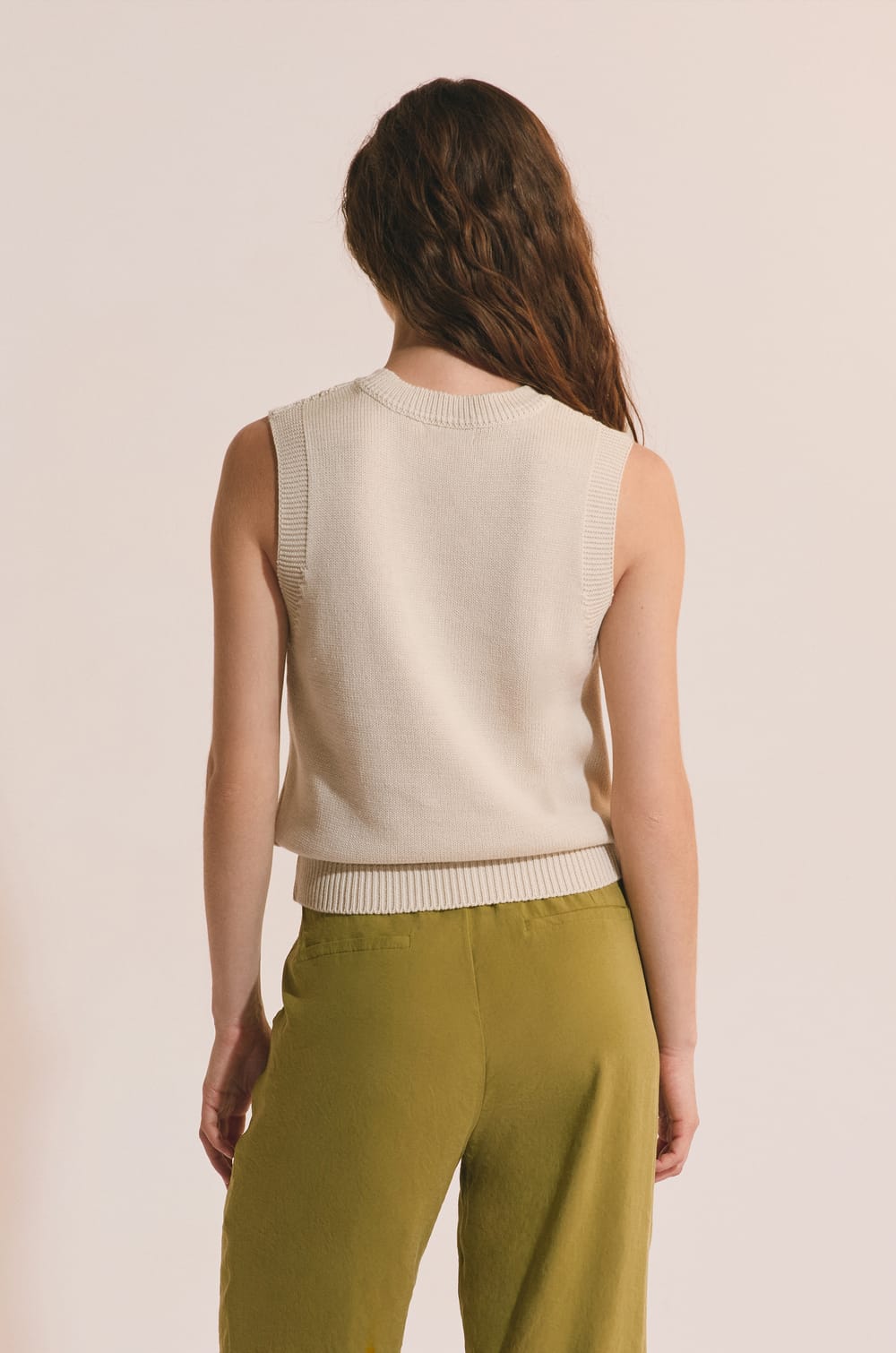 Pull sans manches avec coton;${refinementColor}