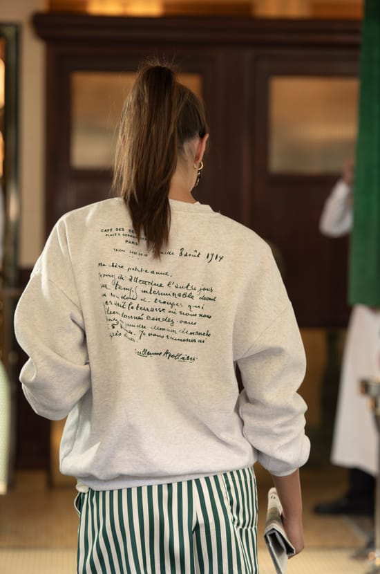 Baumwoll-Sweatshirt mit Message;${refinementColor}