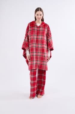 Ponczo bez rękawów z polaru;${refinementColor}