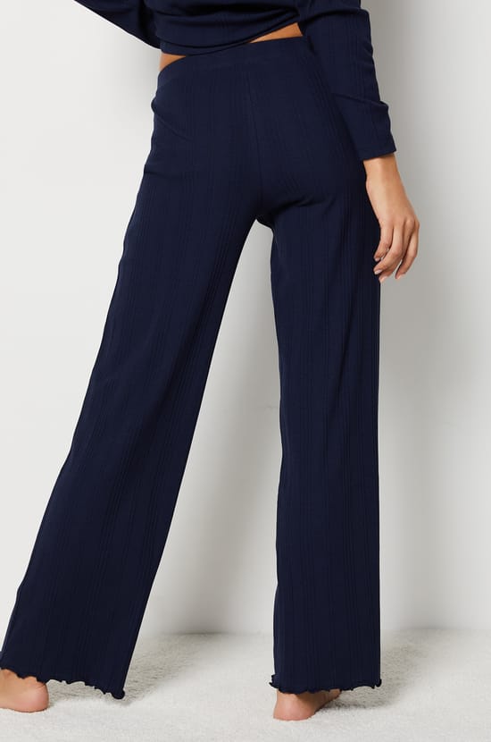 Richelieu Ribbed Knit Pyjama Trousers;${refinementColor}
