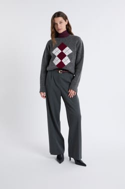 Pull col rond &agrave; motifs;${refinementColor}