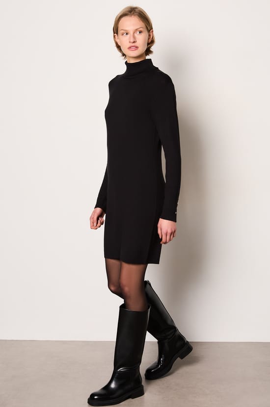 Robe pull col roulé;${refinementColor}