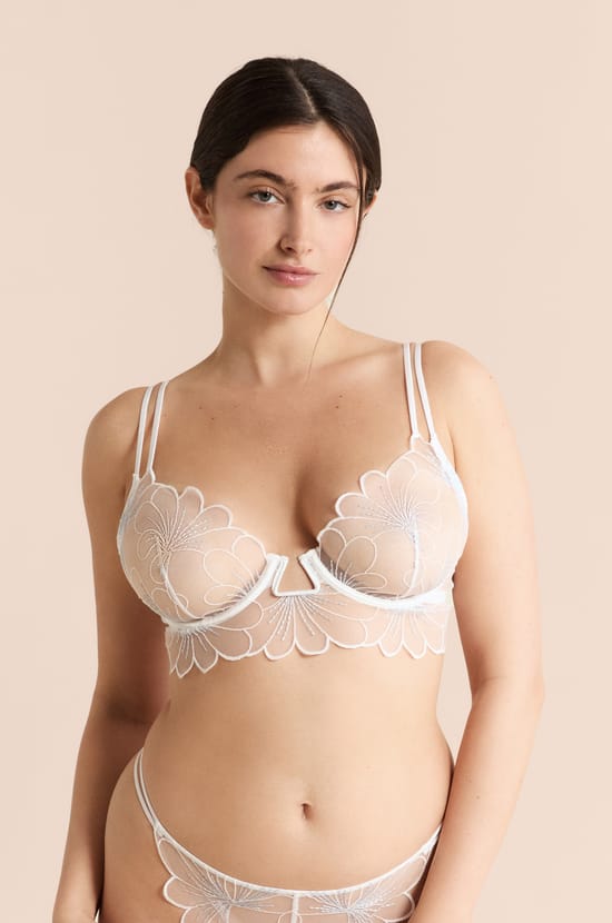 Soutien-gorge bustier en broderie;${refinementColor}