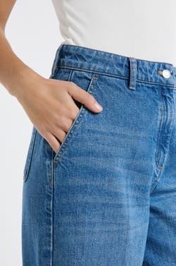 Jean large en coton;${refinementColor}